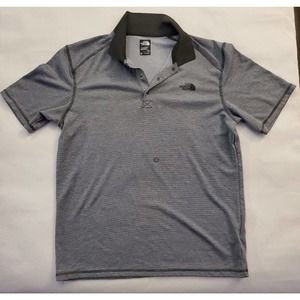 The North Face Polo Shirt Men's Sz L Flash Dry Short Sleeve Gray Outdoors
